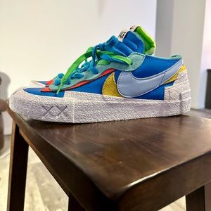 Nike KAWS sacai Blazer Low Neptune Blue Shoes Mens US 10 like new